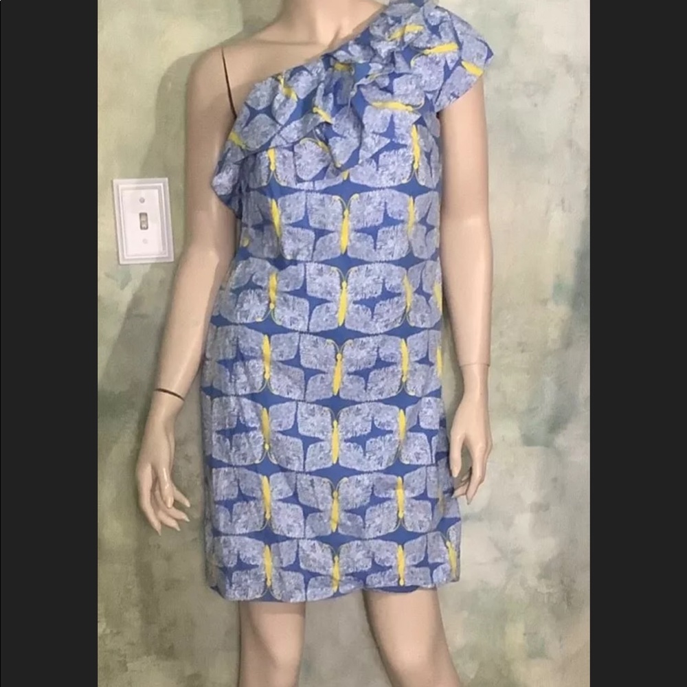 Lily Pulitzer Butterfly One Shoulder Dress Size 10